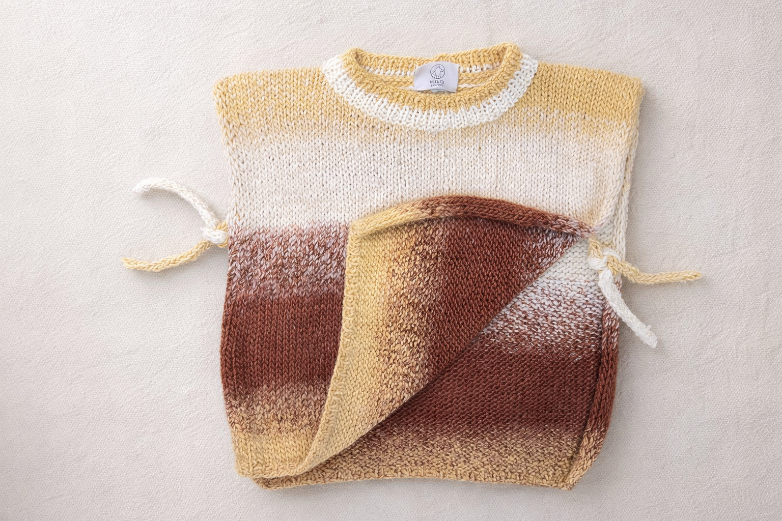 RIDGE VEST creato a mano MAHU Knitwear