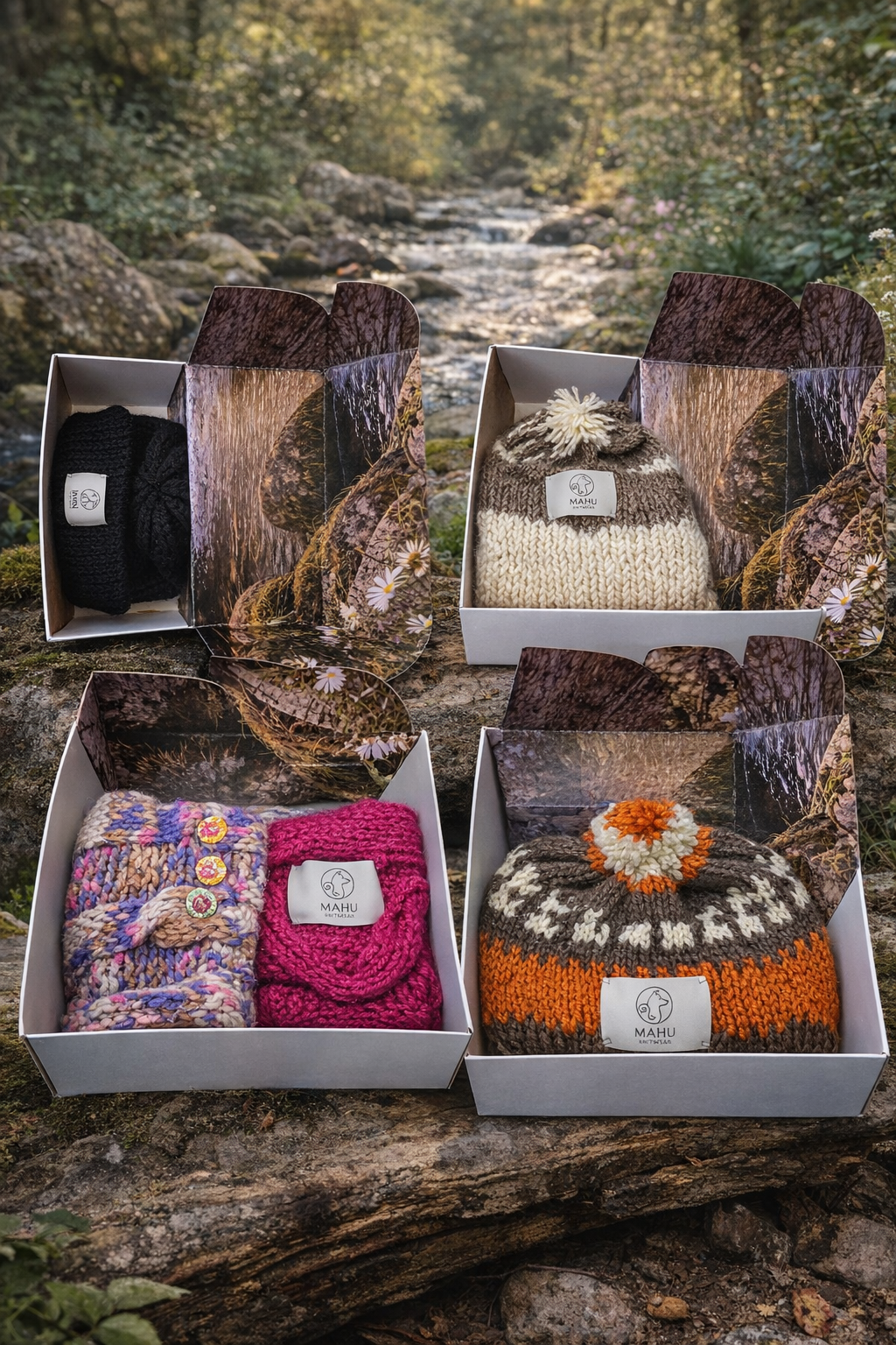 WILD LOOP Scaldacollo o Fascia lavorata a mano MAHU Knitwear