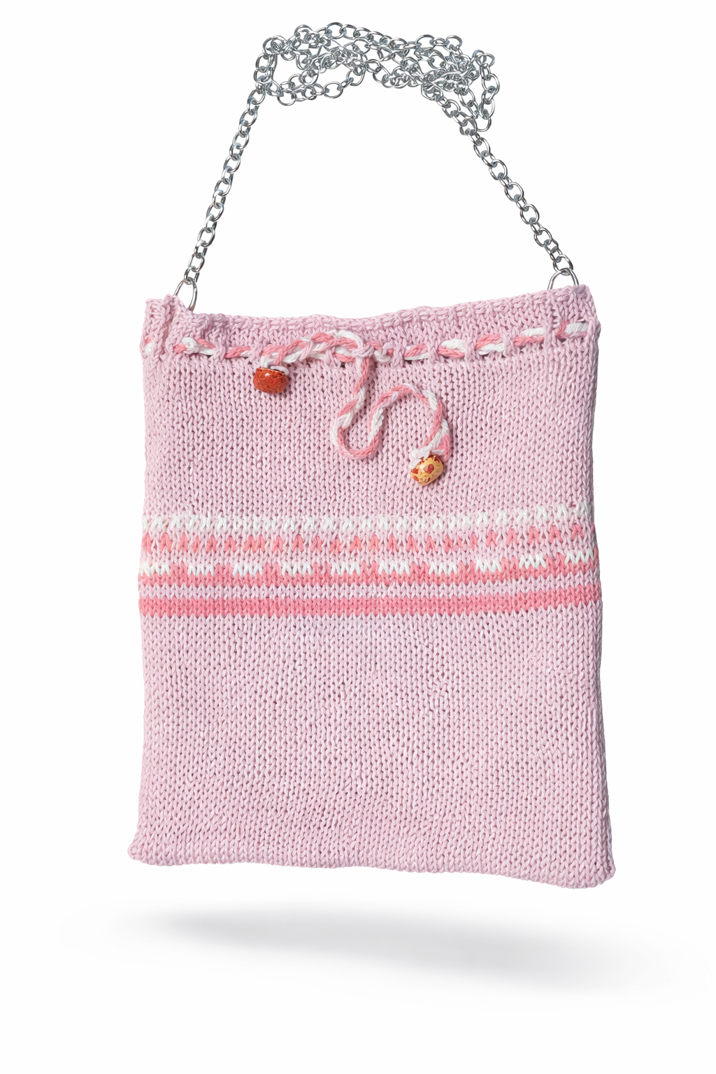 MAHU Pink City Bag - Handmade Knit Crossbody