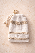 Dispenser per cani sacchetti creato a mano in cotone collezione MAHU