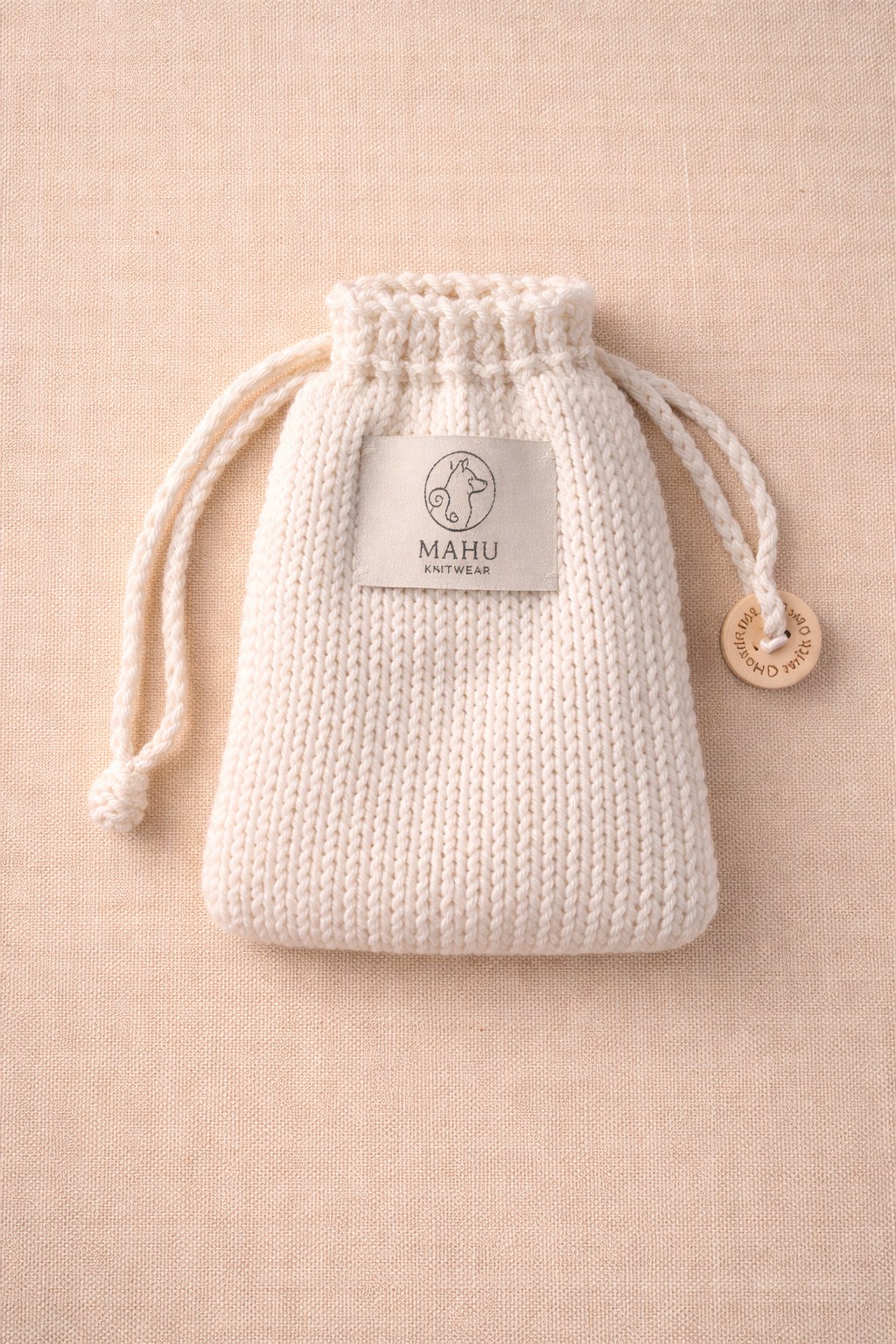 Dispenser per cani sacchetti creato a mano in cotone collezione MAHU