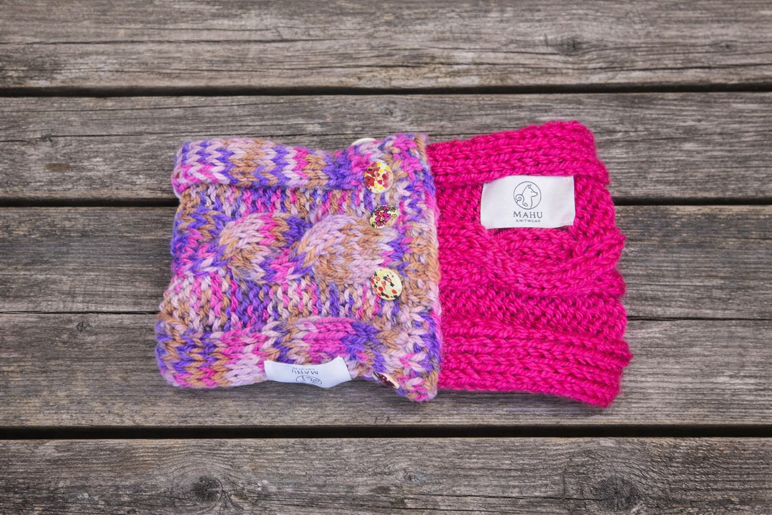 WILD LOOP Scaldacollo o Fascia lavorata a mano MAHU Knitwear