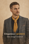 Cravatta realizzata a mano in cotone elastico color rame