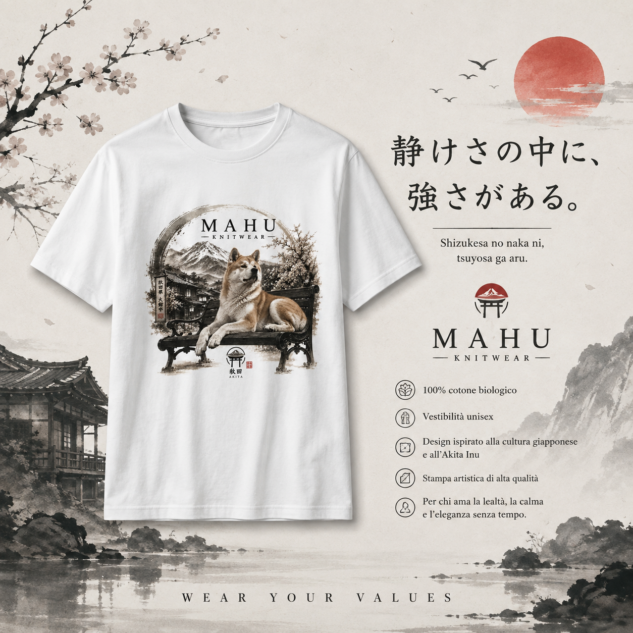 T-SHIRT AKITA ZEN