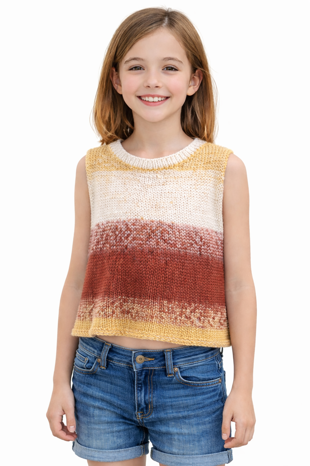 Gilet bimbi creato a mano MAHU Knitwear