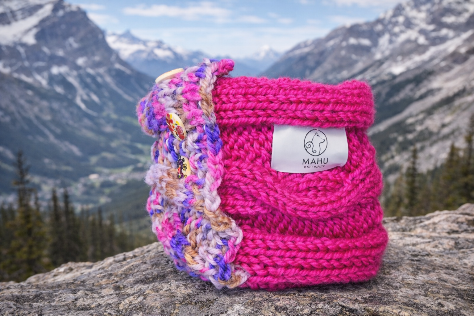 WILD LOOP Scaldacollo o Fascia lavorata a mano MAHU Knitwear