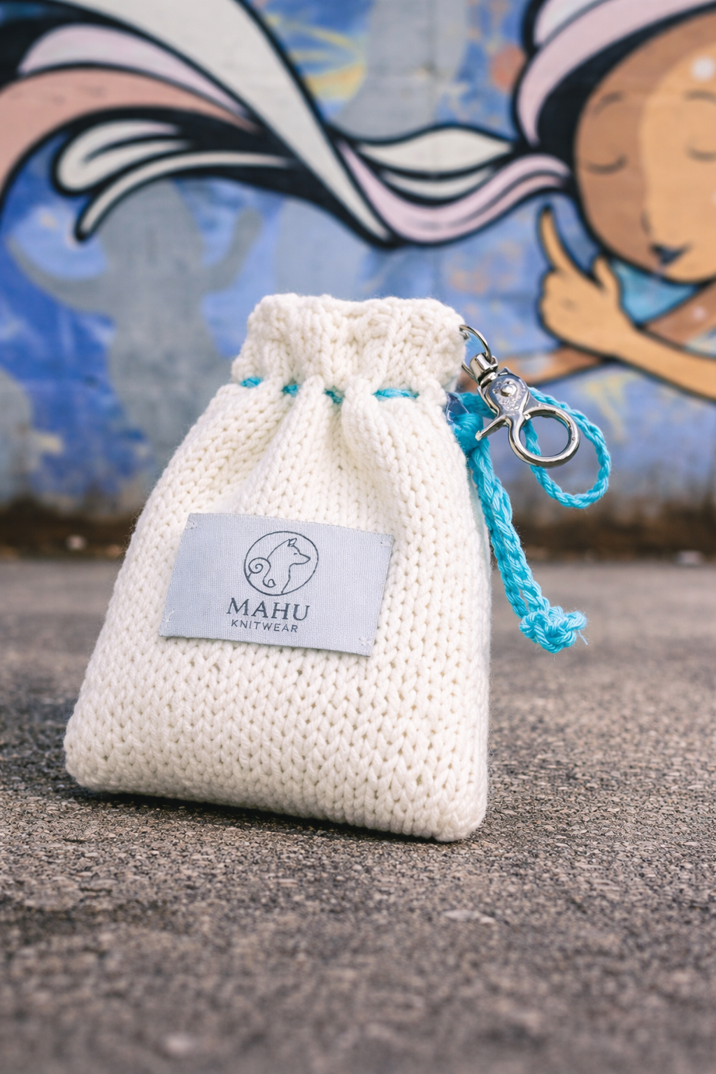 Dispenser per sacchetti cane fatto a mano di cotone MAHU Knitwear