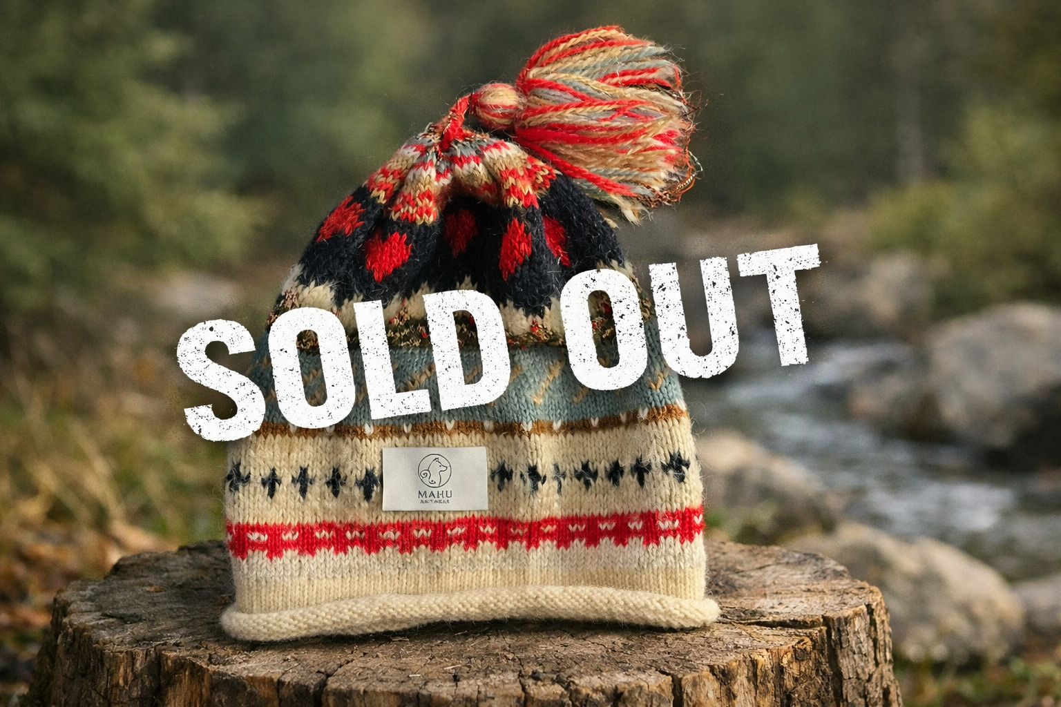 FOLK BEANIE Cappello creato a mano MAHU Knitwear