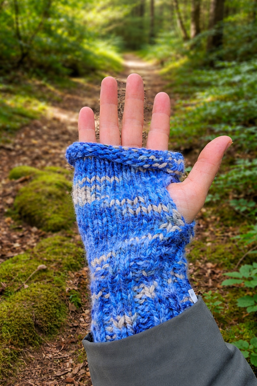 MAHU Half Gloves - Blue Stone