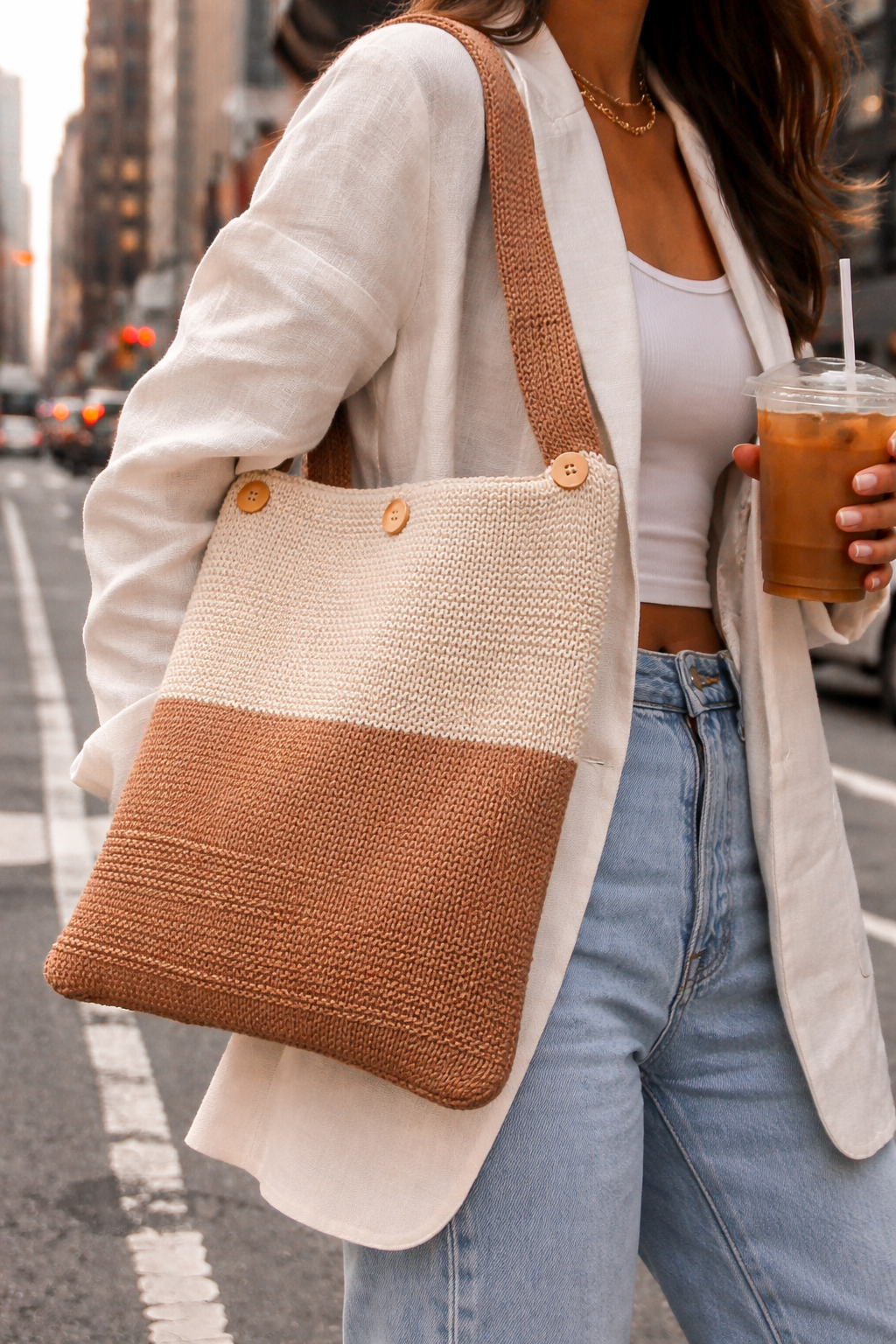 Borsa artigianale in cotone Naturale - Handmande MAHU