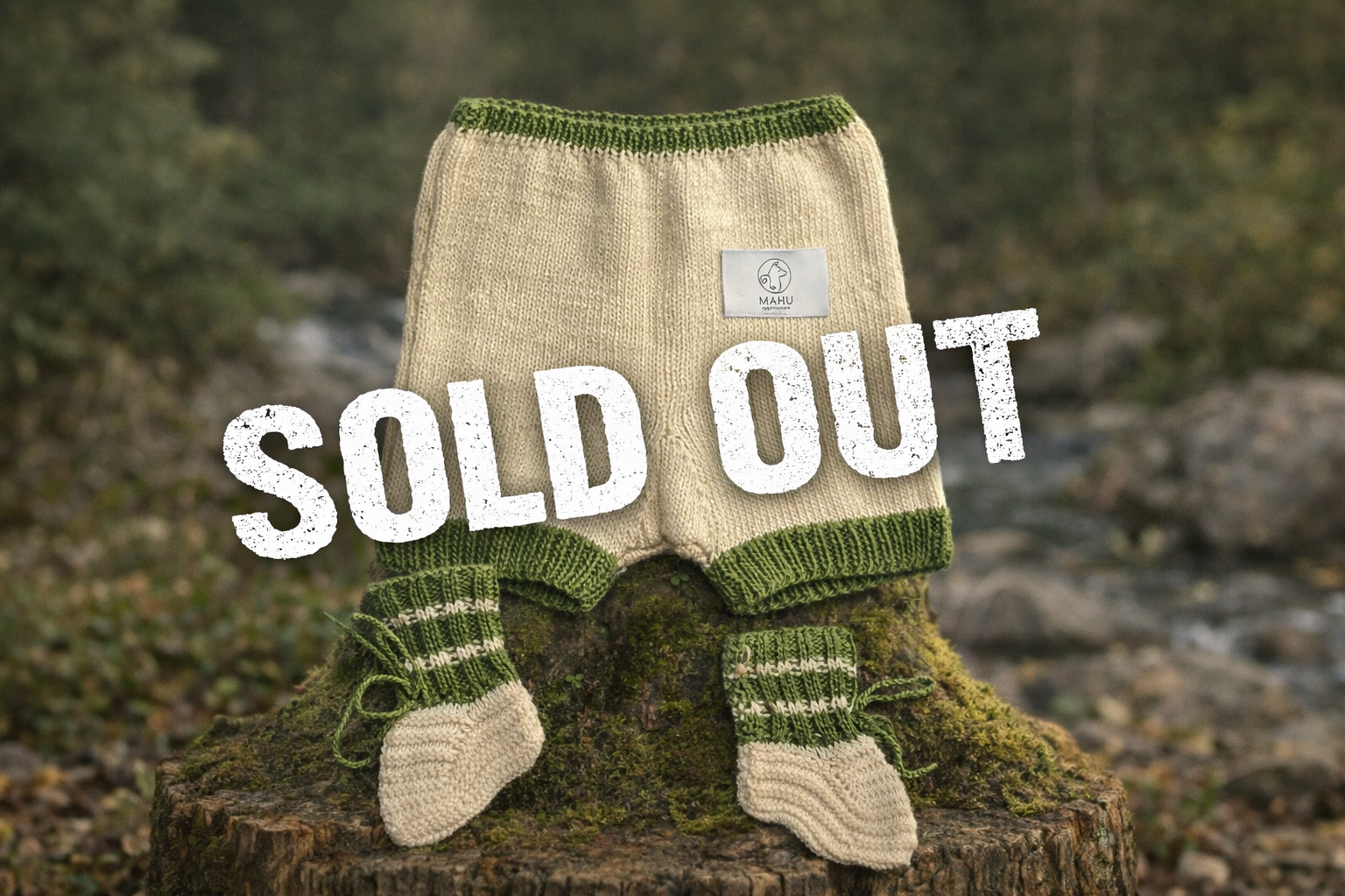 FOREST NEWBORN SET Completo neonato creato a mano MAHU Knitwear