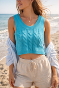 Handmade Knit Crop Top-MAHU Knitwear