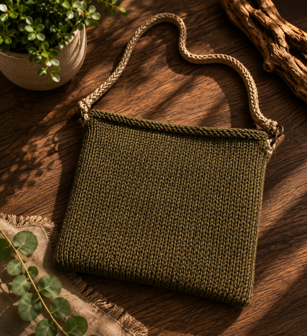 Borsa handmade in maglia