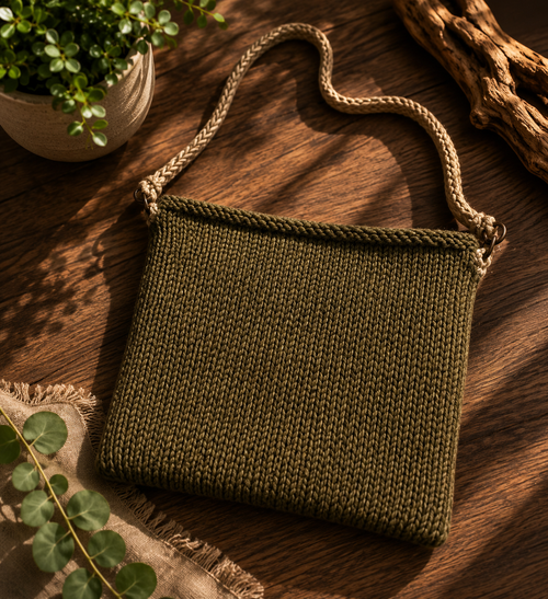 Borsa handmade in maglia