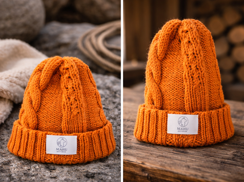 Cappello lavorato a mano MAHU Knitwear