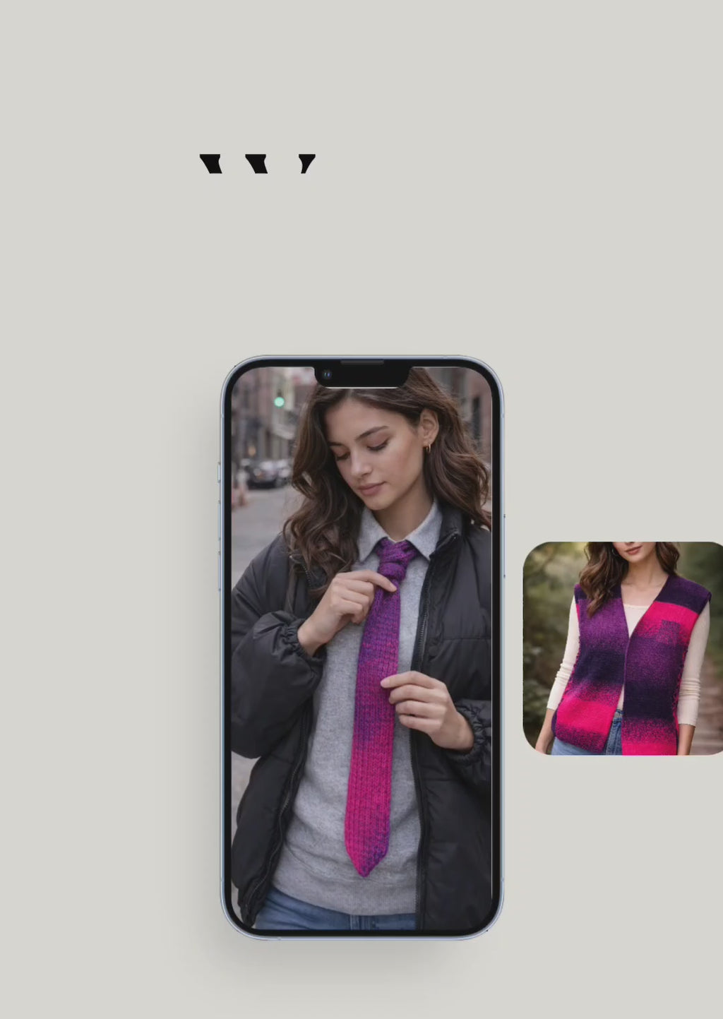 AMARENA Sciarpa creata a mano MAHU Knitwear