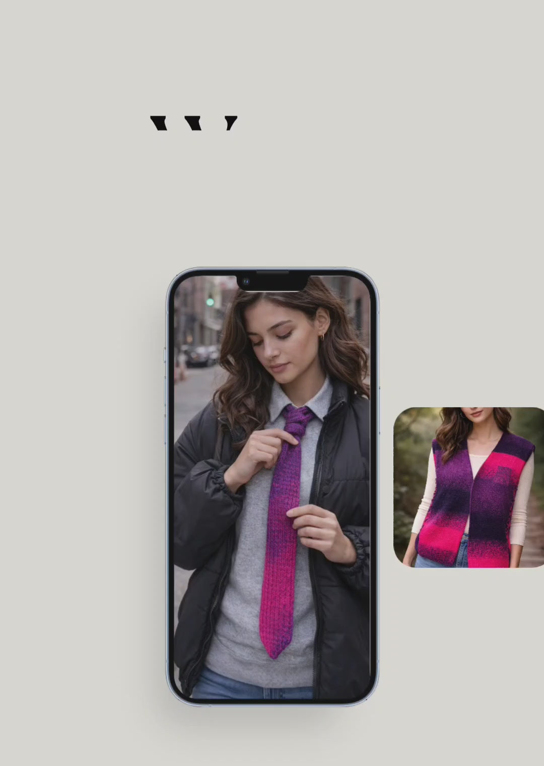 AMARENA Sciarpa creata a mano MAHU Knitwear